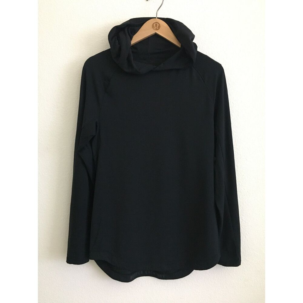 Lululemon Better Each Day Black Lightweight Stretch Hooded Long Sleeve S/M